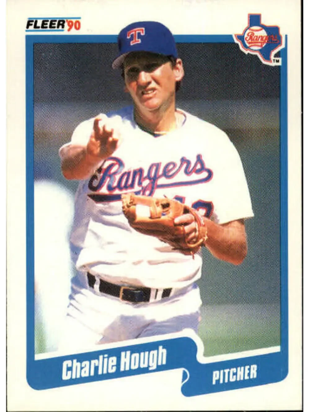 1990 Charlie Hough Fleer Baseball Card #300